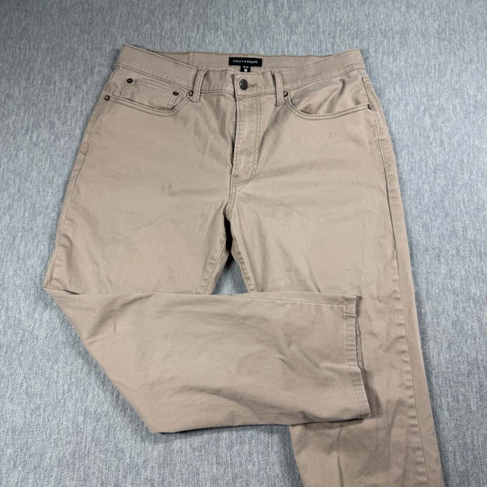 Lucky Brand Pants Mens 36x30 Khaki 121 Slim Straight Stretch Casual Chino‎ Jeans